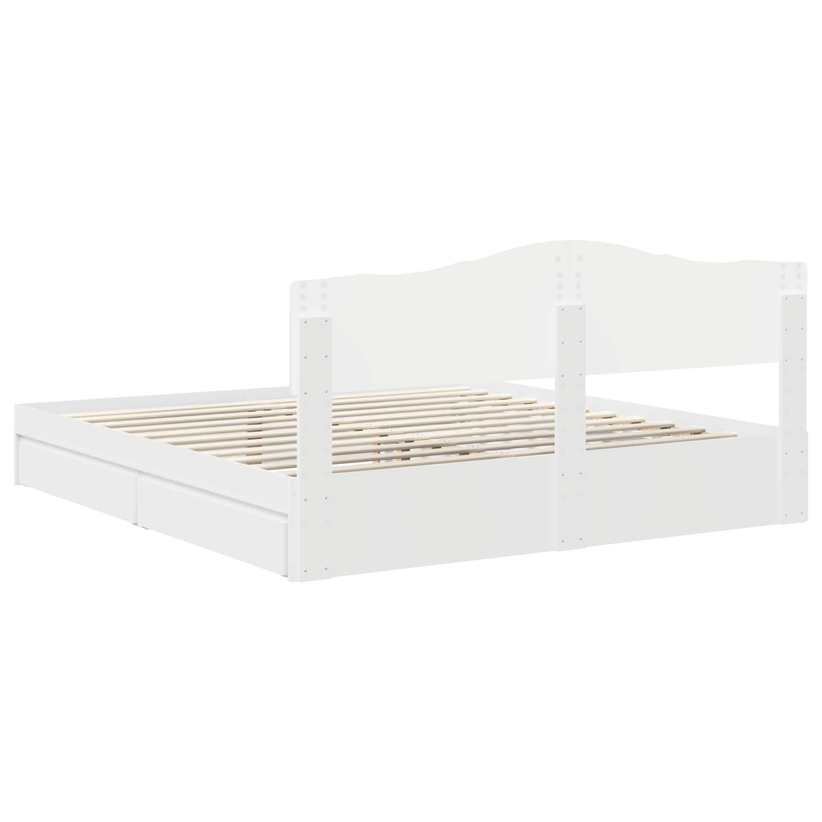Letto con Contenitore Bianco 180 x 200 cm Legno multistrato | homemem39