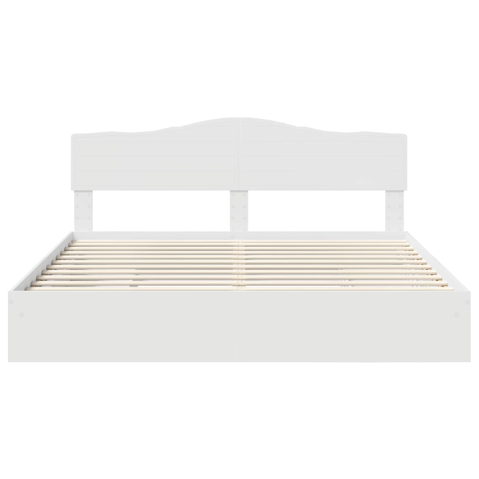 Letto con Contenitore Bianco 180 x 200 cm Legno multistrato | homemem39