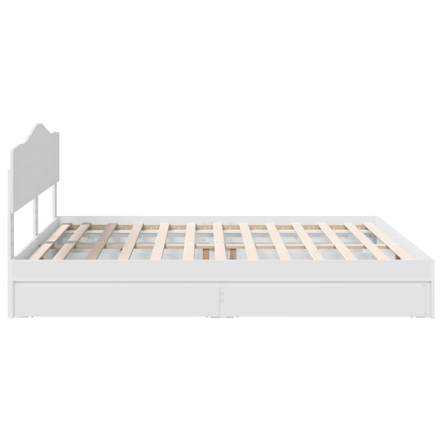 Letto con Contenitore Bianco 180 x 200 cm Legno multistrato | homemem39