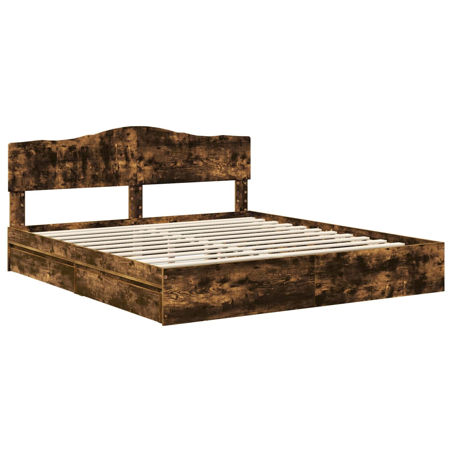 Letto con Contenitore con testiera Rovere fumé 180 x 200 cm | homemem39