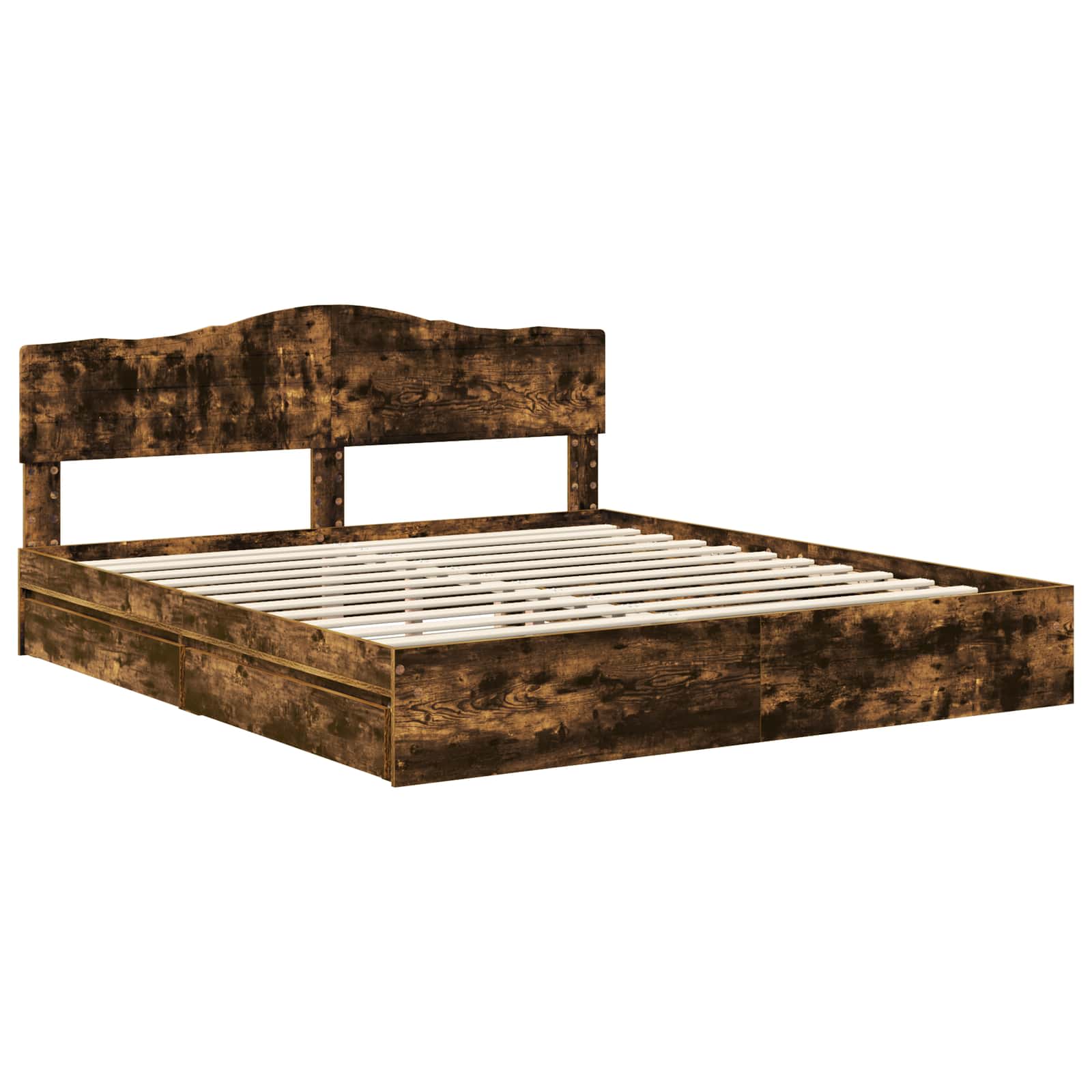 Letto con Contenitore con testiera Rovere fumé 180 x 200 cm | homemem39