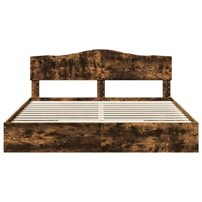 Letto con Contenitore con testiera Rovere fumé 180 x 200 cm | homemem39