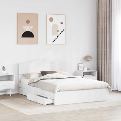 Letto con Contenitore Bianco 160 x 200 cm Legno multistrato | homemem39