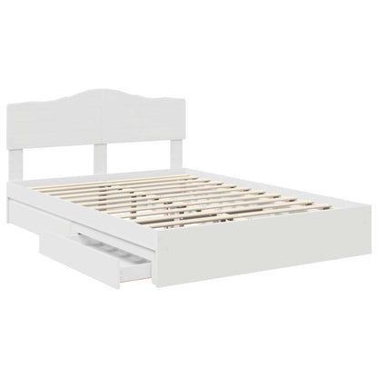 Letto con Contenitore Bianco 160 x 200 cm Legno multistrato | homemem39
