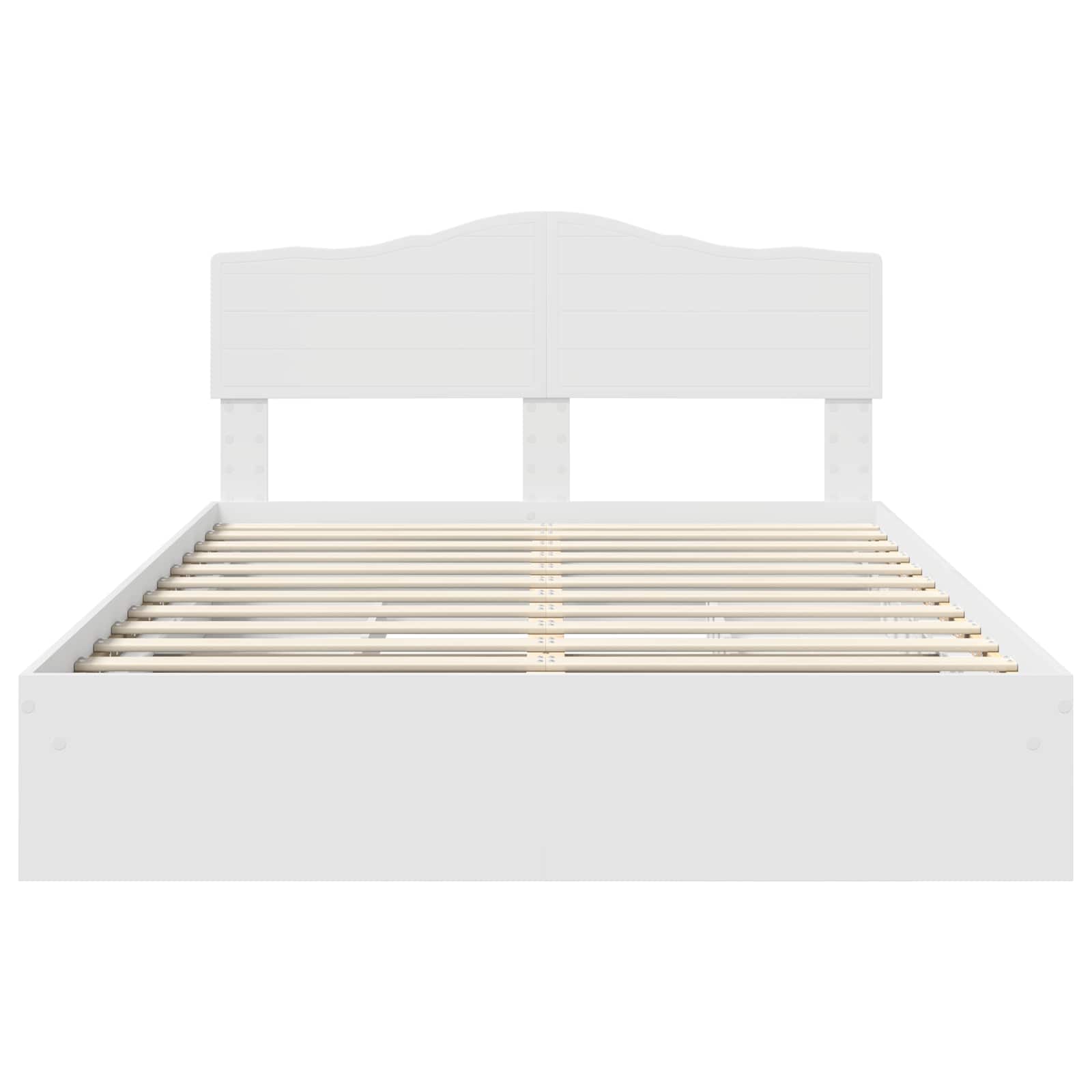 Letto con Contenitore Bianco 160 x 200 cm Legno multistrato | homemem39