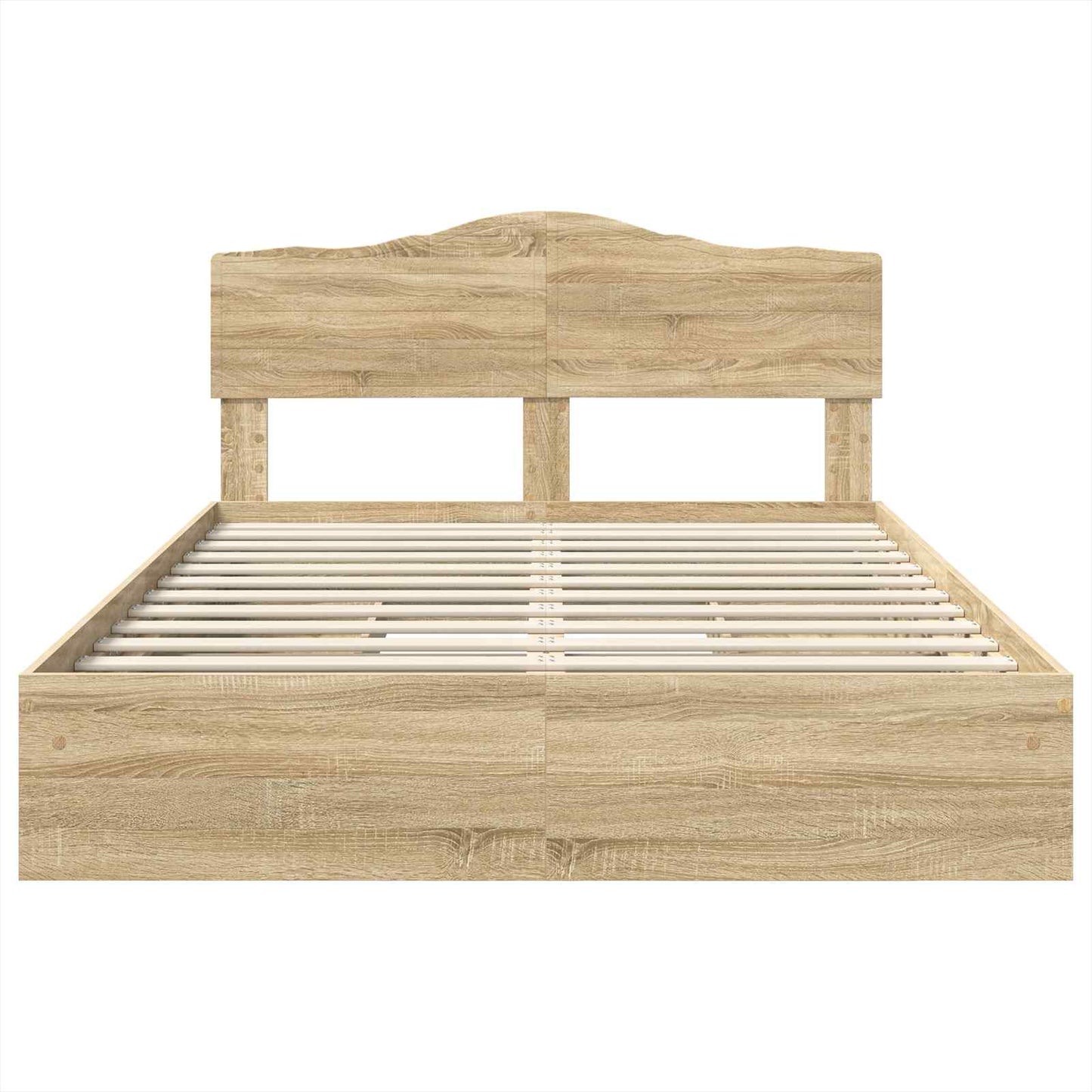 Letto con Contenitore con testiera Rovere Sonoma 150 x 200 cm | homemem39