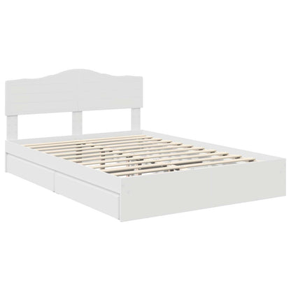 Letto con Contenitore Bianco 140 x 200 cm Legno multistrato | homemem39