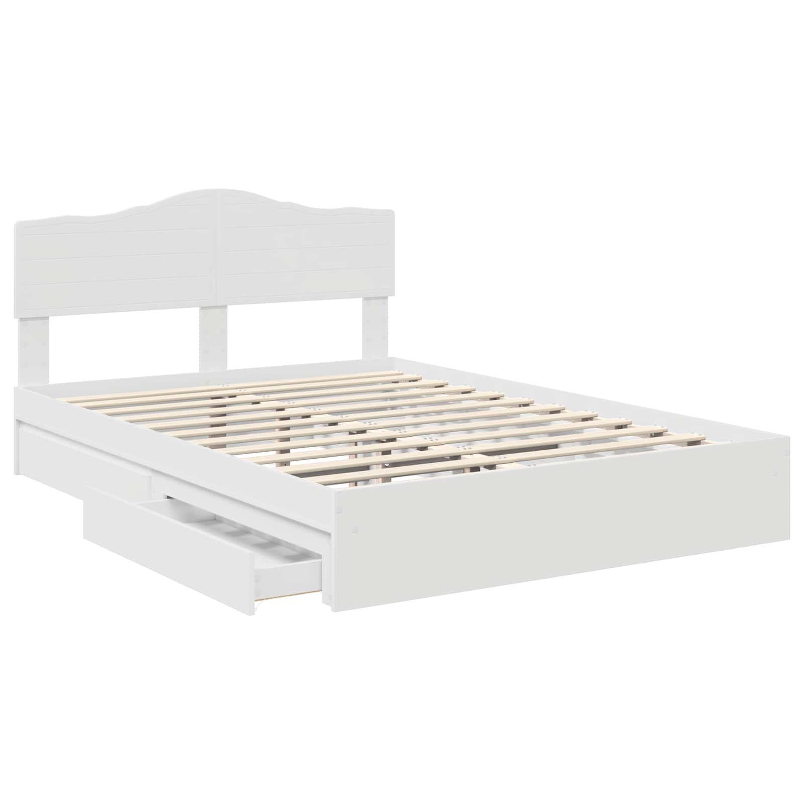 Letto con Contenitore Bianco 140 x 190 cm Legno multistrato | homemem39