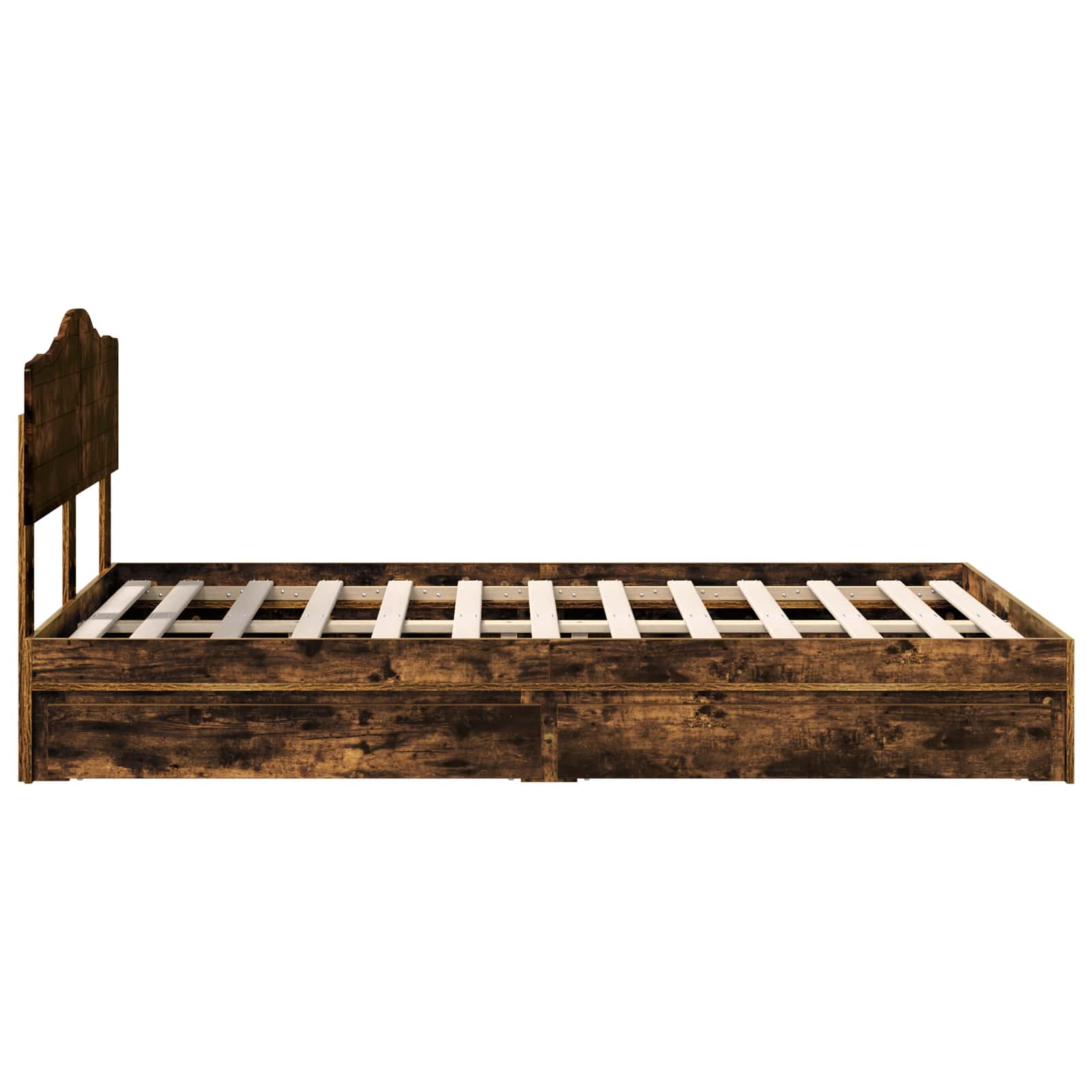 Letto con Contenitore con testiera Rovere fumé 135 x 190 cm | homemem39