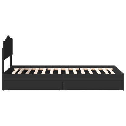 Letto con Contenitore Nero 90 x 190 cm Legno multistrato | homemem39