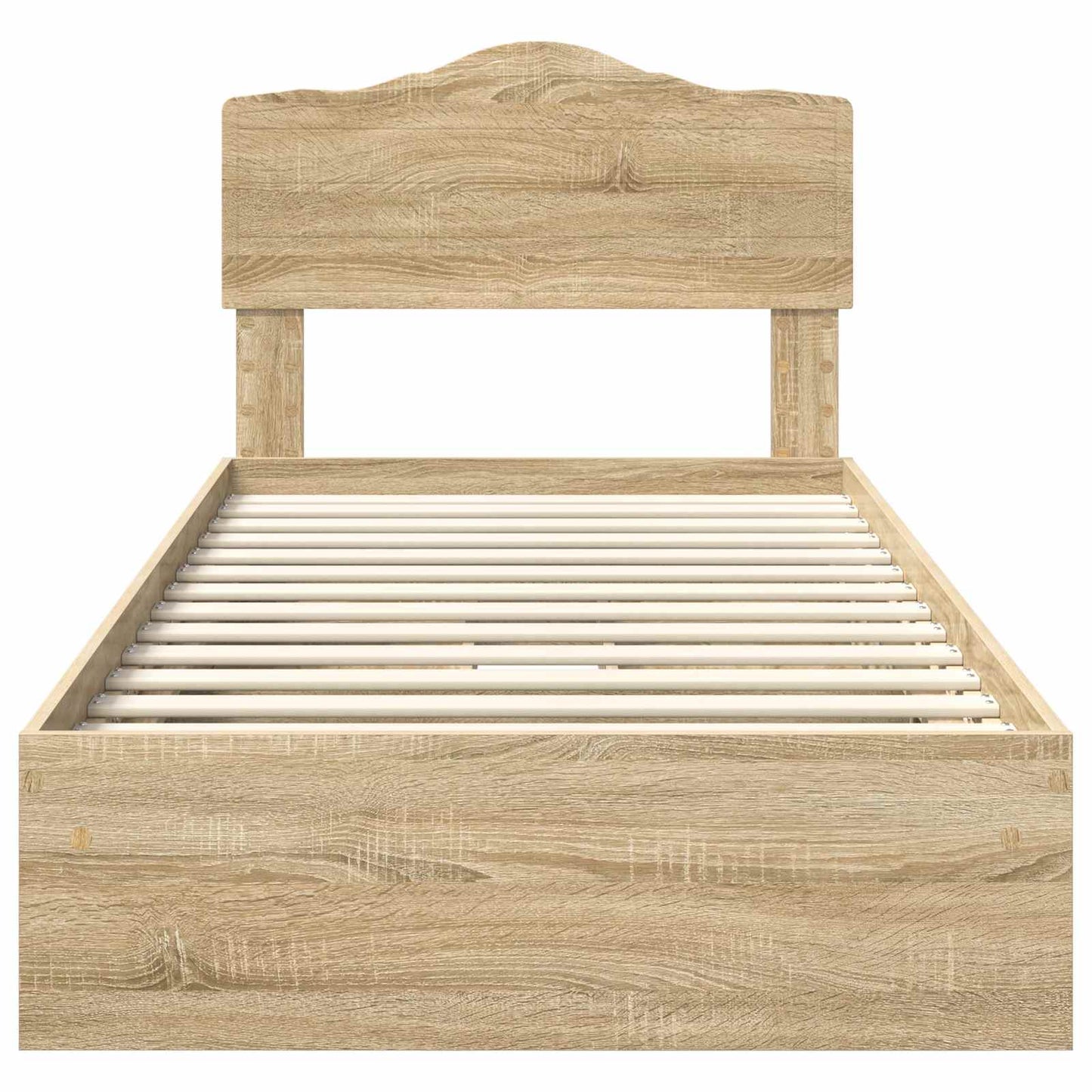 Letto con Contenitore con testiera Rovere Sonoma 90 x 190 cm | homemem39