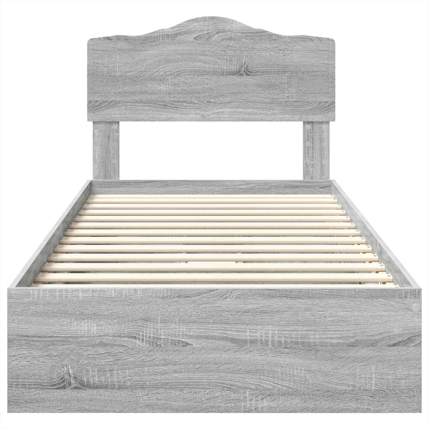 Letto con Contenitore con testiera Grigio Sonoma 90 x 190 cm | homemem39