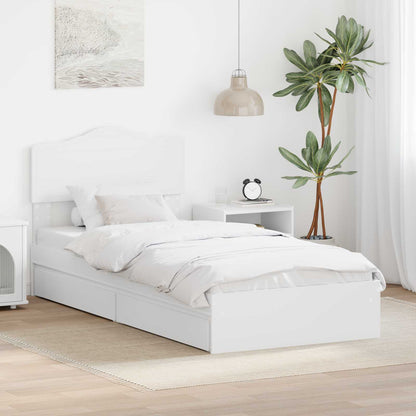 Letto con Contenitore Bianco 70 x 190 cm Legno multistrato | homemem39