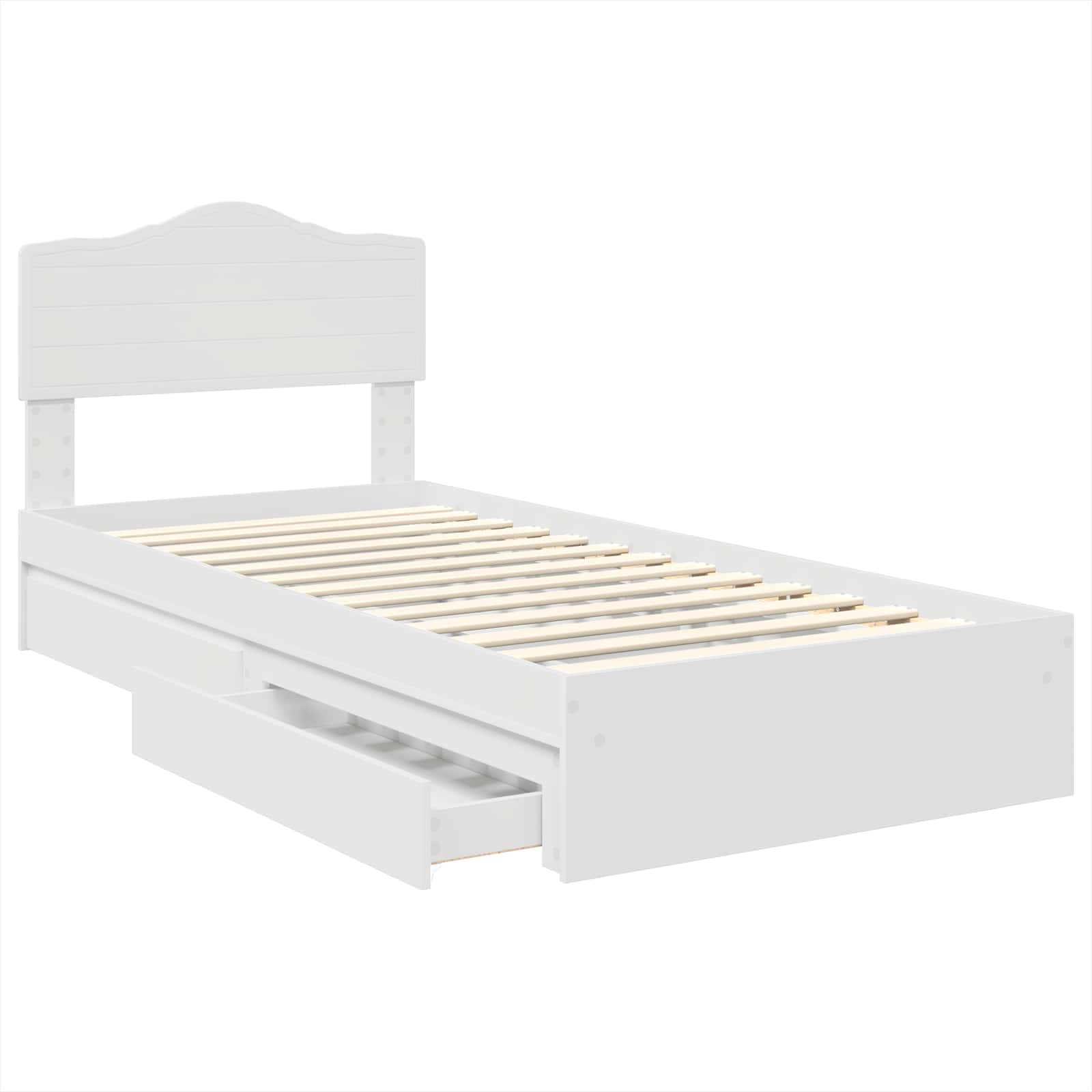 Letto con Contenitore Bianco 70 x 190 cm Legno multistrato | homemem39