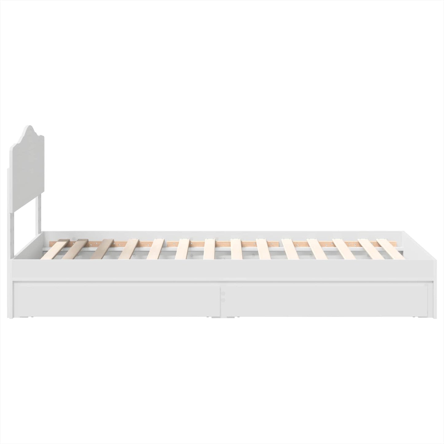Letto con Contenitore Bianco 70 x 190 cm Legno multistrato | homemem39