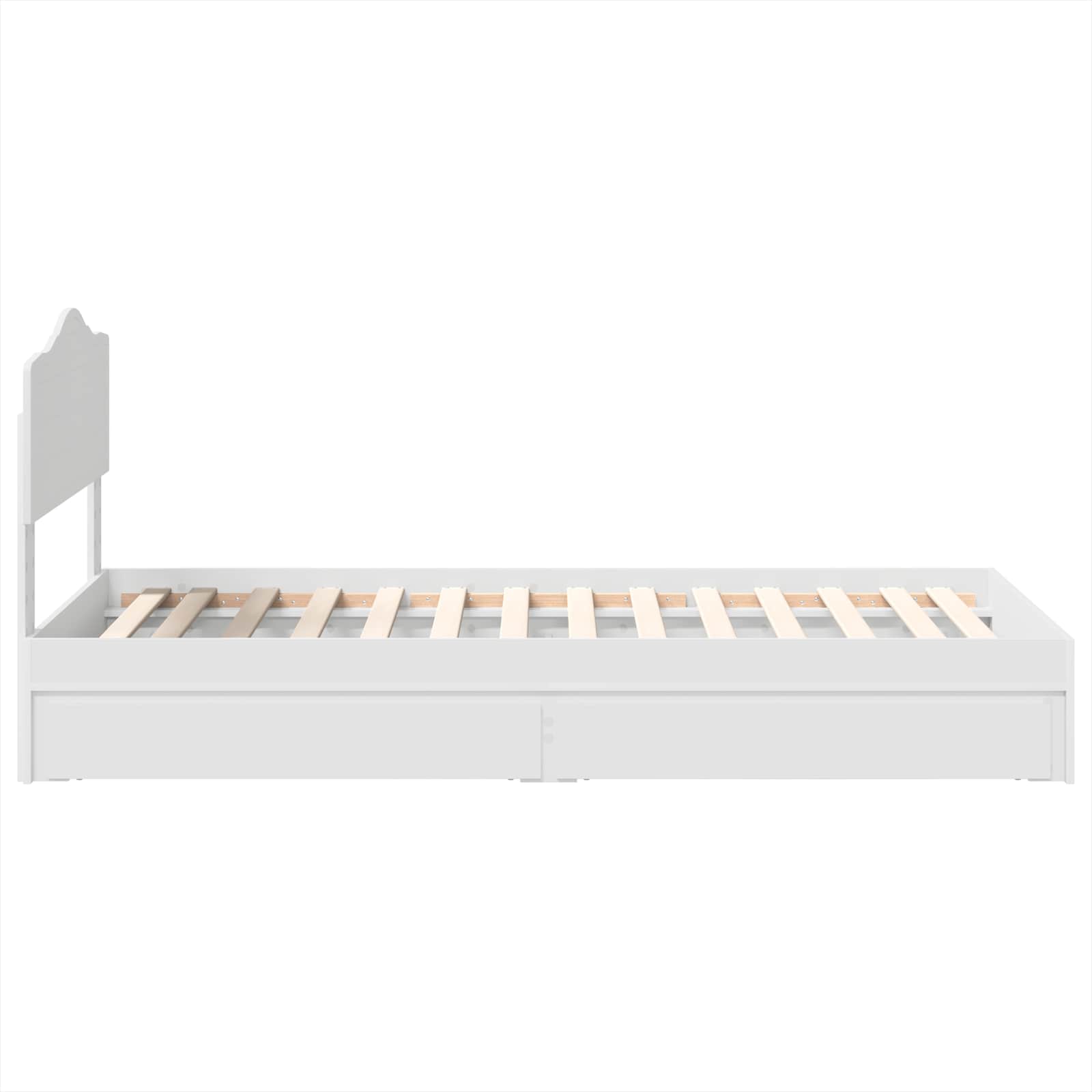 Letto con Contenitore Bianco 70 x 190 cm Legno multistrato | homemem39