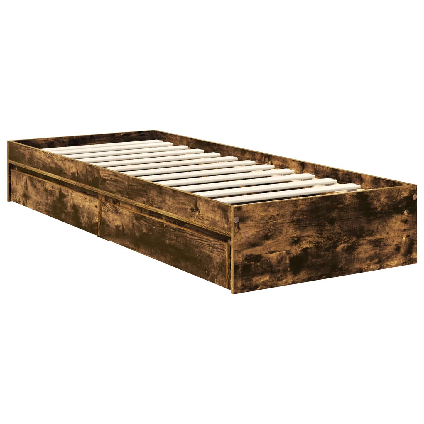 Letto con Contenitore Rovere fumé 70 x 190 cm Legno multistrato | homemem39