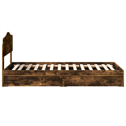 Letto con Contenitore Rovere fumé 70 x 190 cm Legno multistrato | homemem39
