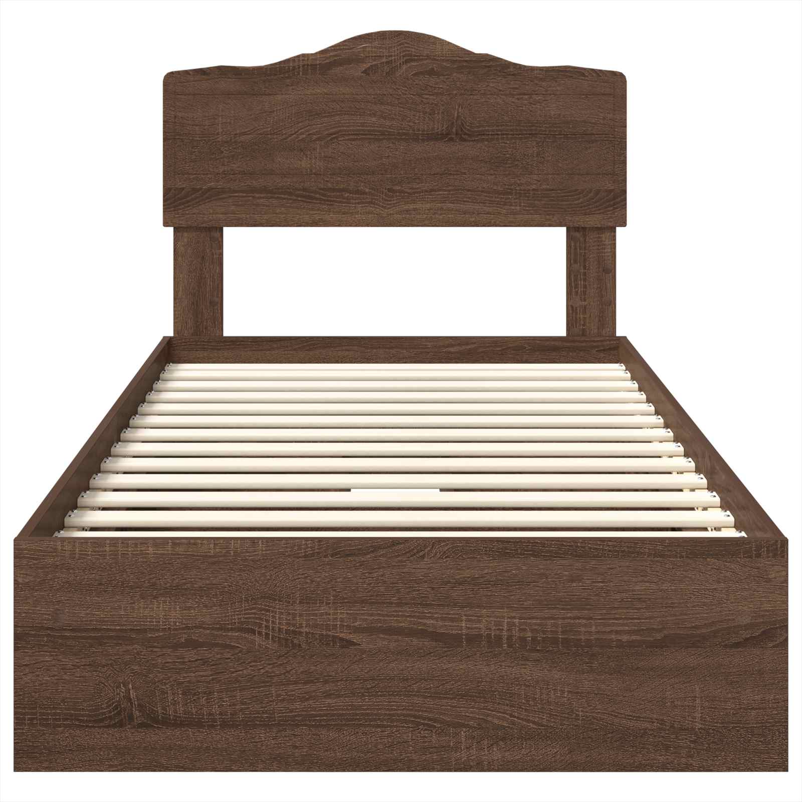 Letto con Contenitore con testiera Rovere Marrone 70 x 190 cm | homemem39