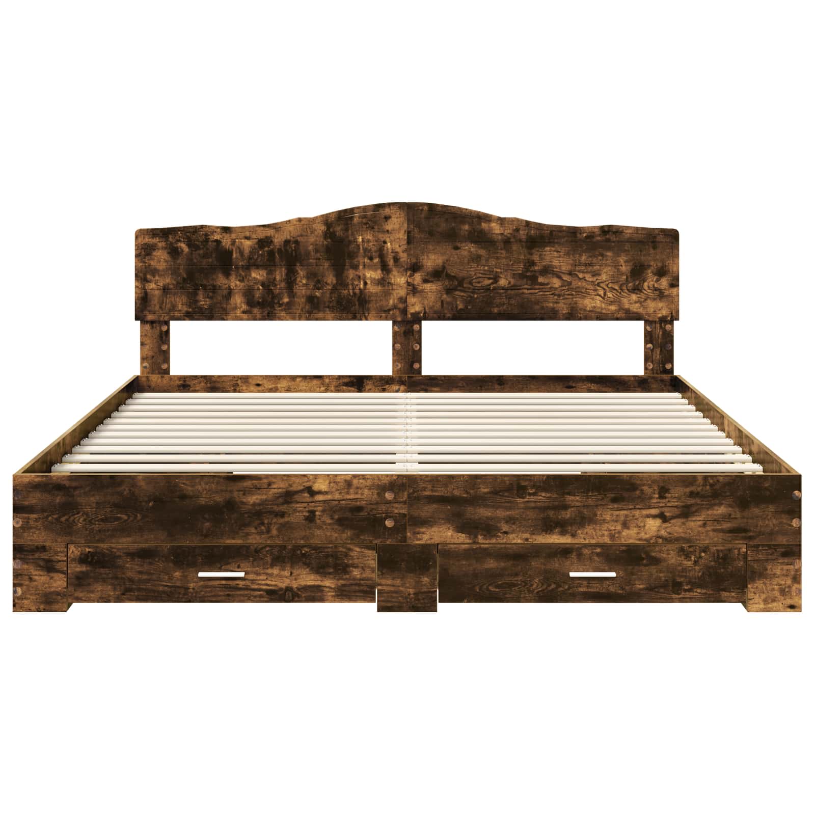 Struttura del letto Rovere fumé 200 x 200 cm Legno multistrato | homemem39