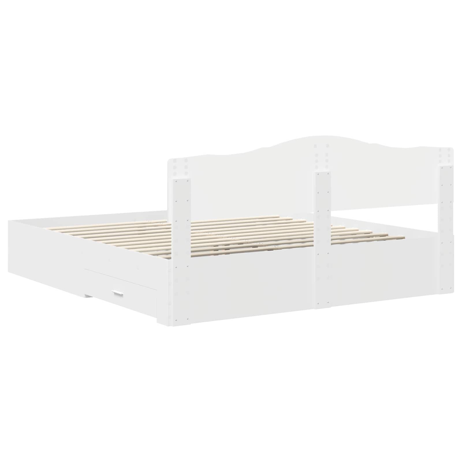 Struttura del letto Bianco 180 x 200 cm Legno multistrato | homemem39