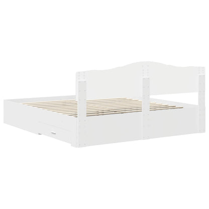 Struttura del letto Bianco 180 x 200 cm Legno multistrato | homemem39