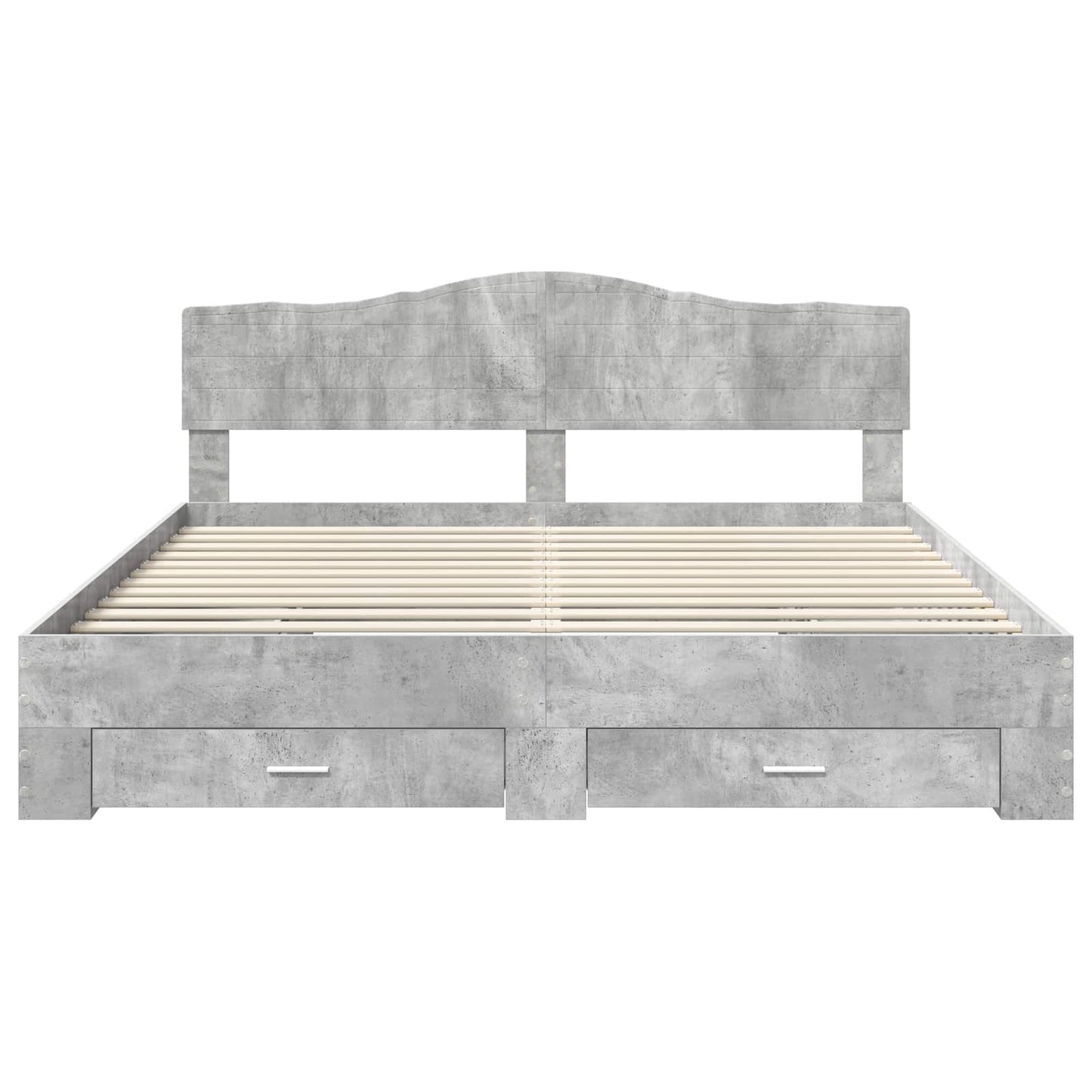 Struttura del letto con testiera Grigio cemento 180 x 200 cm | homemem39