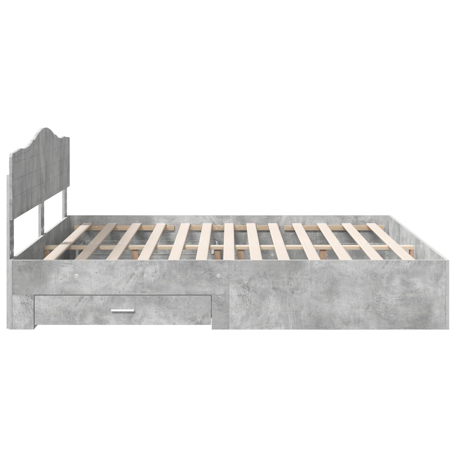 Struttura del letto con testiera Grigio cemento 180 x 200 cm | homemem39