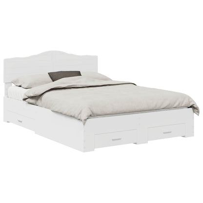 Struttura del letto Bianco 160 x 200 cm Legno multistrato | homemem39