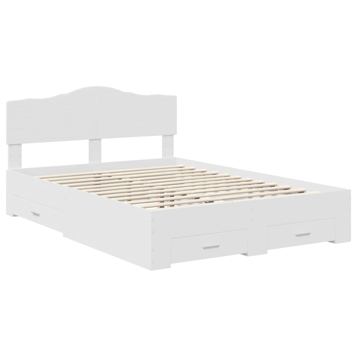 Struttura del letto Bianco 160 x 200 cm Legno multistrato | homemem39