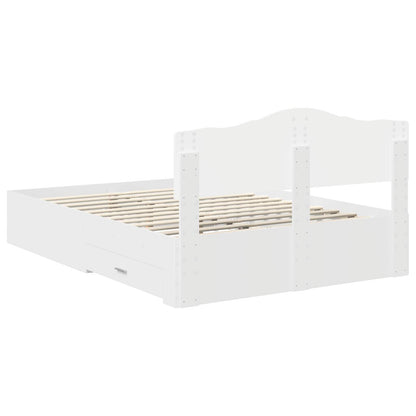 Struttura del letto Bianco 160 x 200 cm Legno multistrato | homemem39