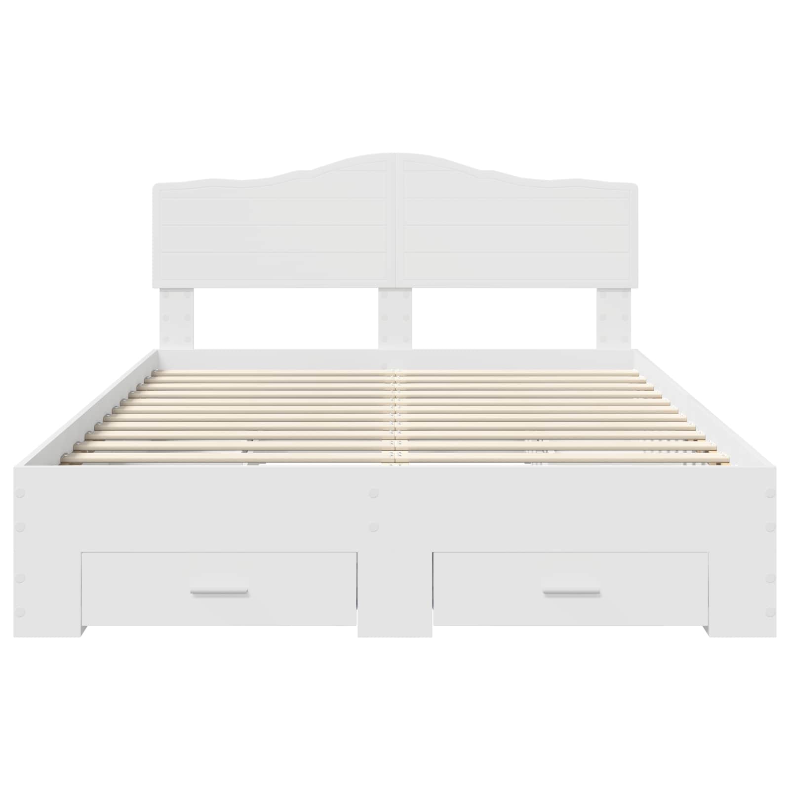 Struttura del letto Bianco 160 x 200 cm Legno multistrato | homemem39
