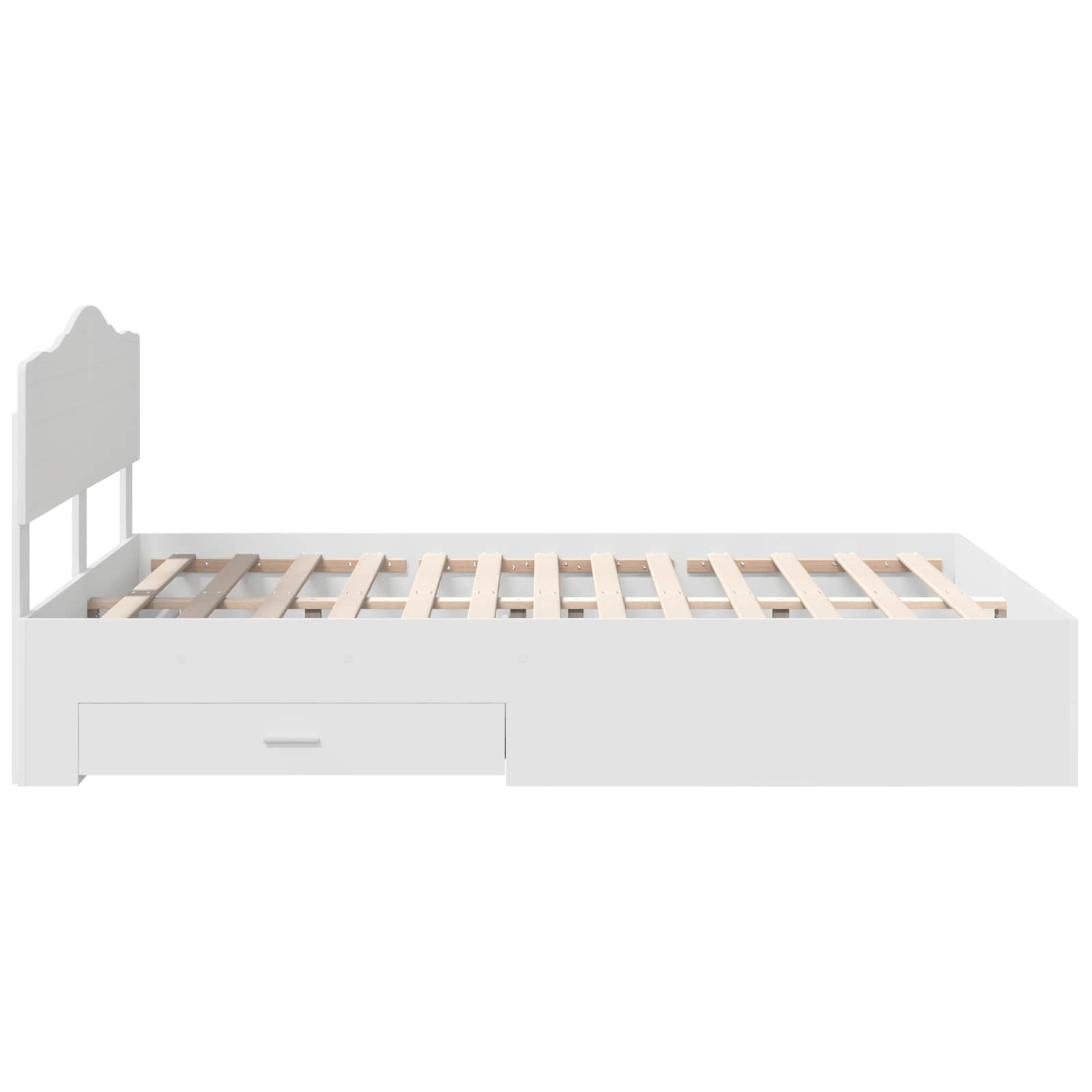 Struttura del letto Bianco 160 x 200 cm Legno multistrato | homemem39