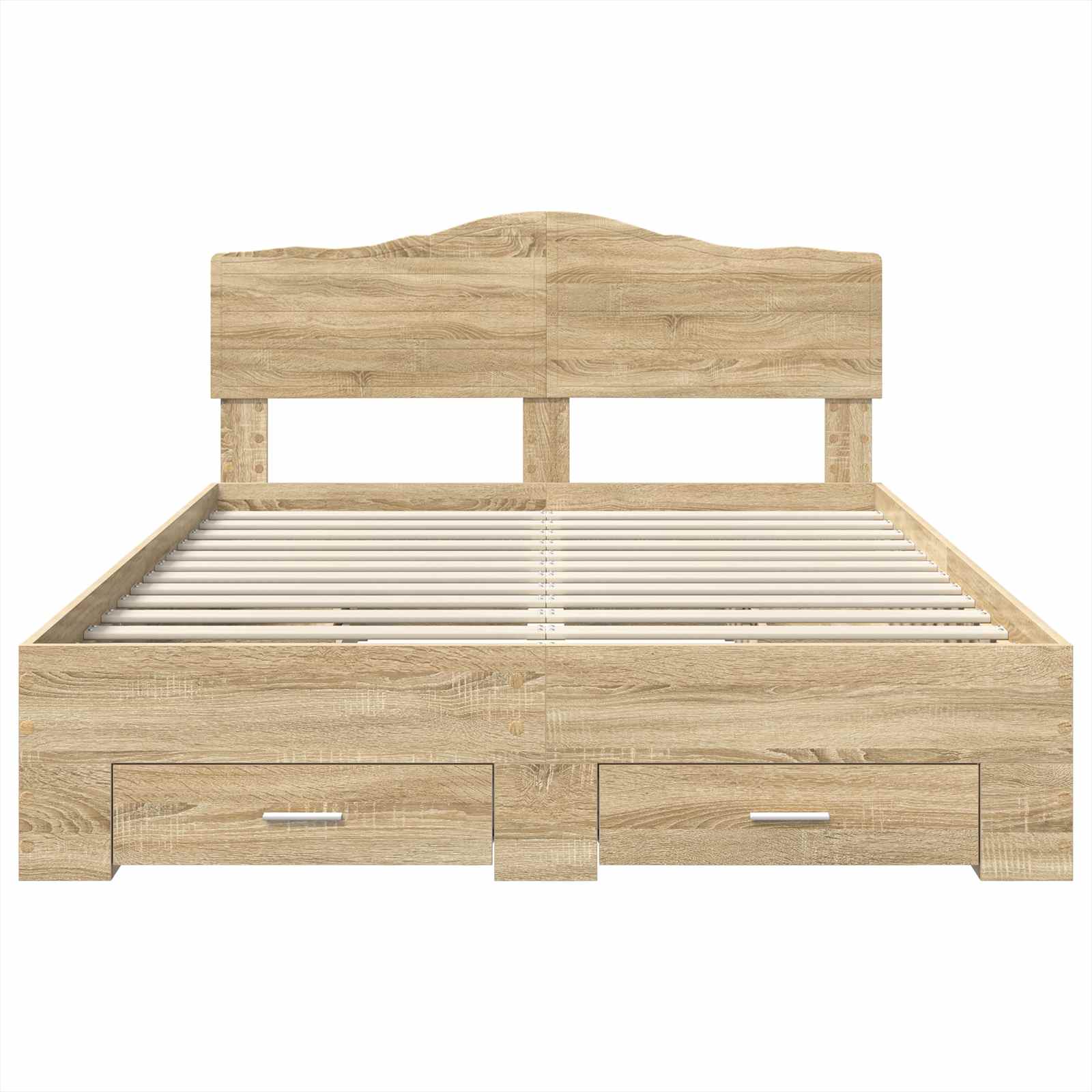 Struttura del letto con testiera Rovere Sonoma 150 x 200 cm | homemem39