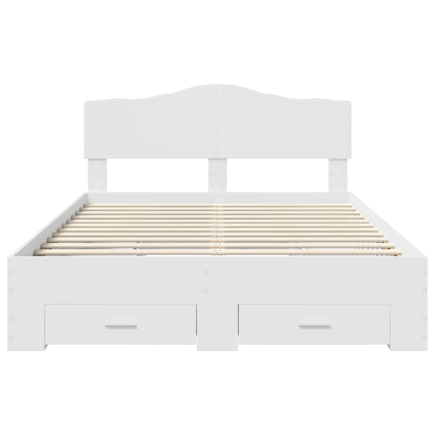 Struttura del letto Bianco 140 x 200 cm Legno multistrato | homemem39