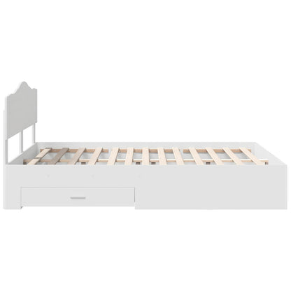 Struttura del letto Bianco 140 x 200 cm Legno multistrato | homemem39