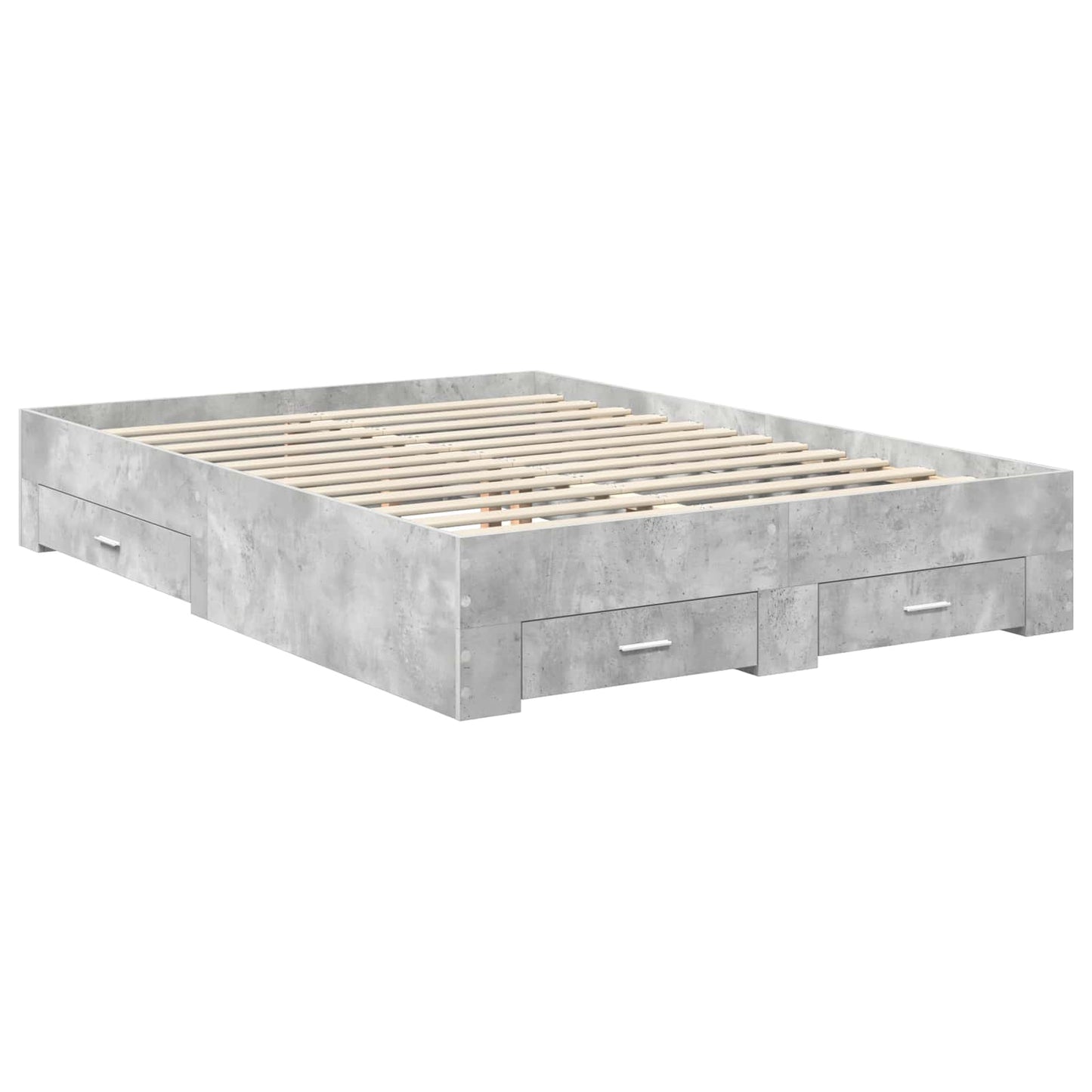 Struttura del letto con testiera Grigio cemento 140 x 200 cm | homemem39