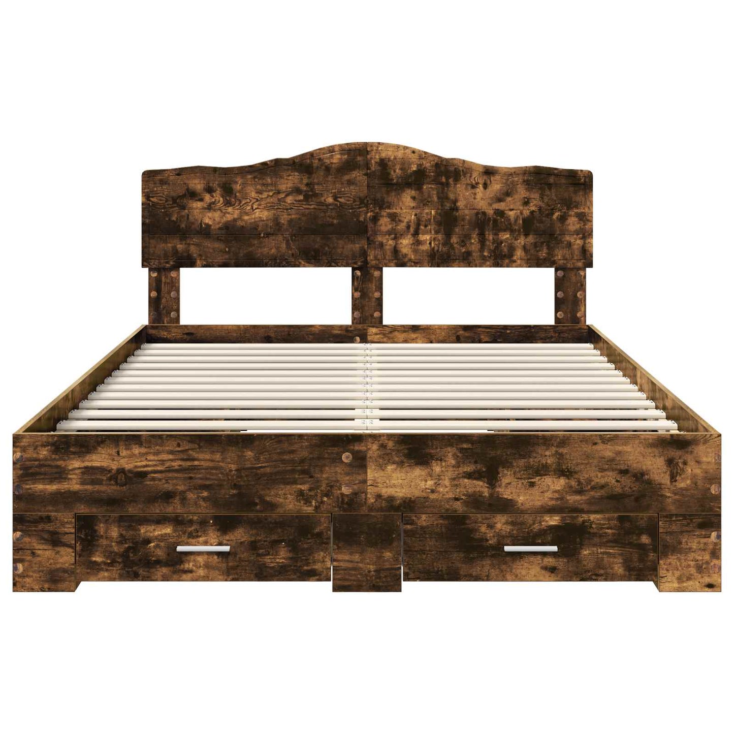 Struttura del letto Rovere fumé 140 x 200 cm Legno multistrato | homemem39