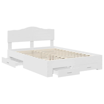 Struttura del letto Bianco 140 x 190 cm Legno multistrato | homemem39