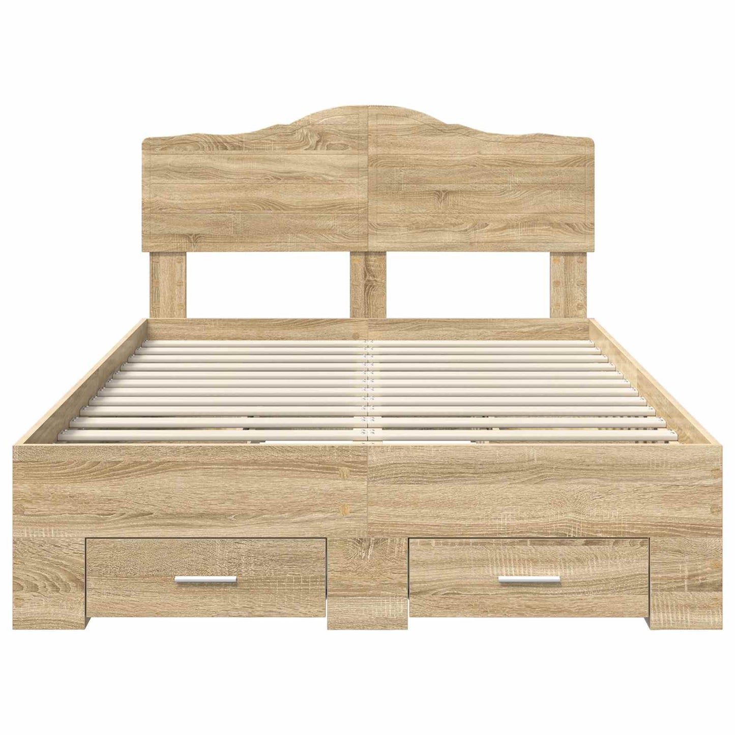 Struttura del letto con testiera Rovere Sonoma 135 x 190 cm | homemem39