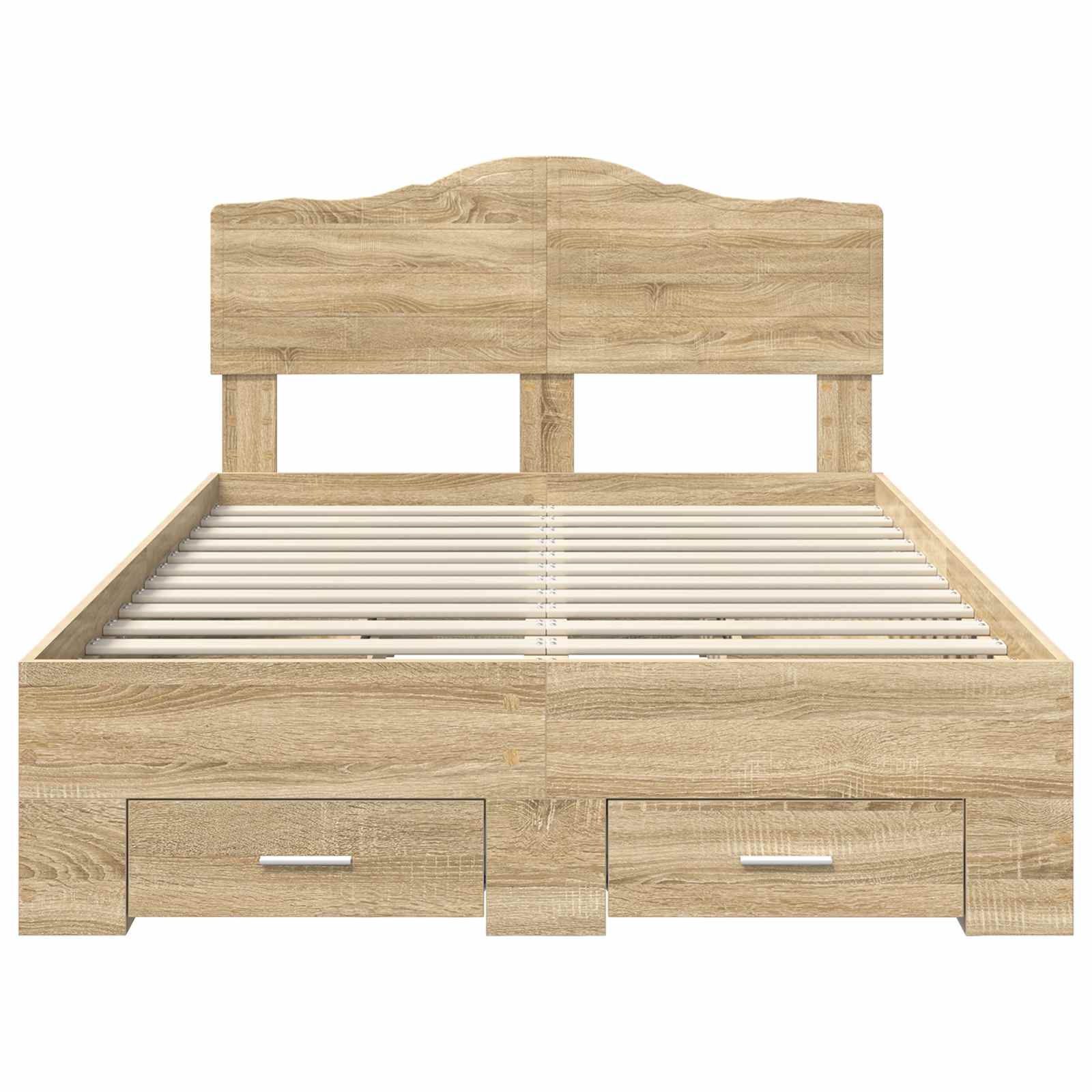 Struttura del letto con testiera Rovere Sonoma 135 x 190 cm | homemem39