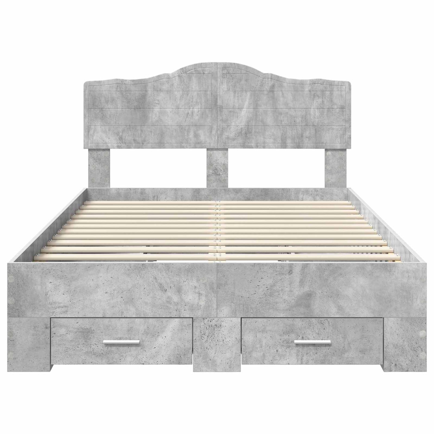 Struttura del letto con testiera Grigio cemento 135 x 190 cm | homemem39