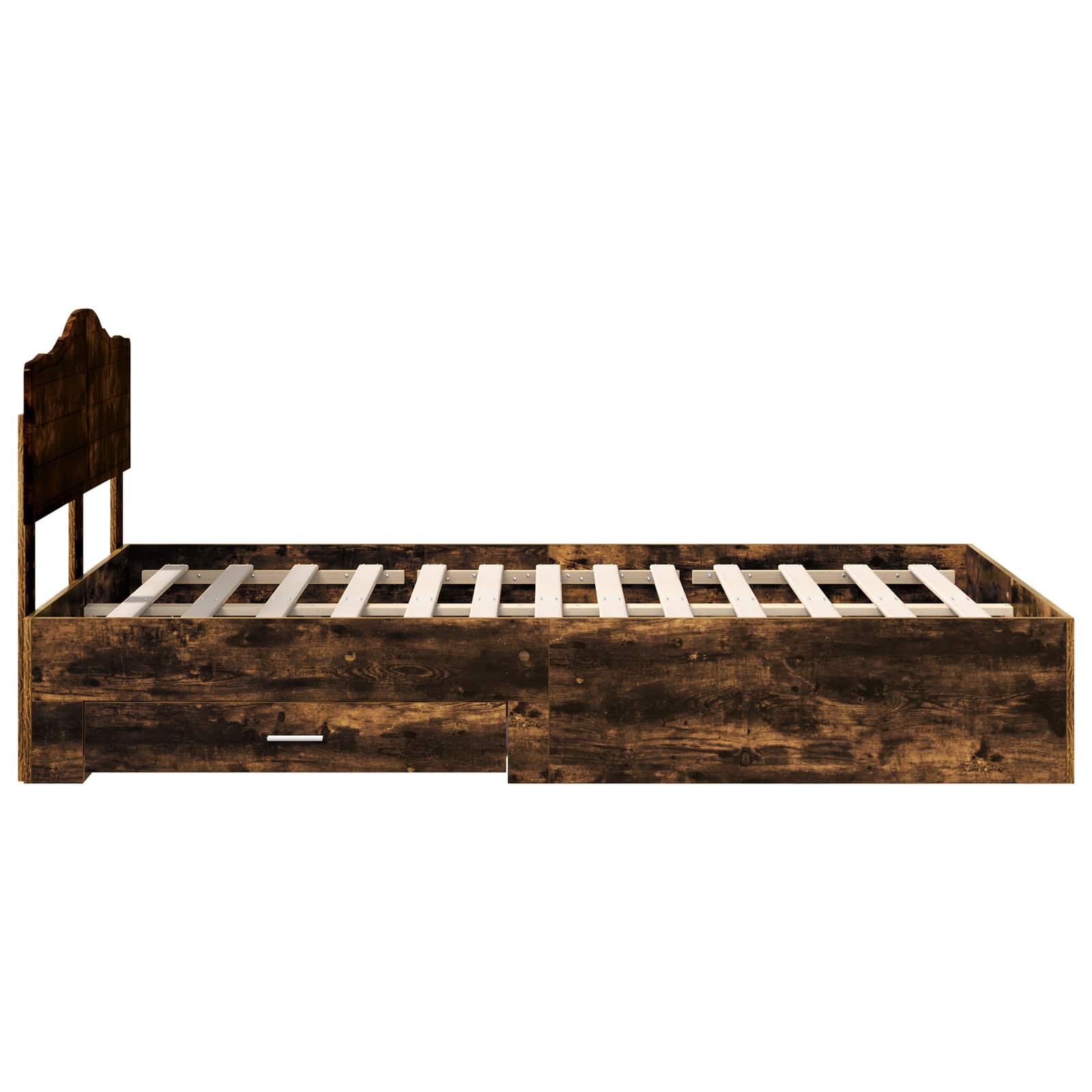 Struttura del letto Rovere fumé 135 x 190 cm Legno multistrato | homemem39
