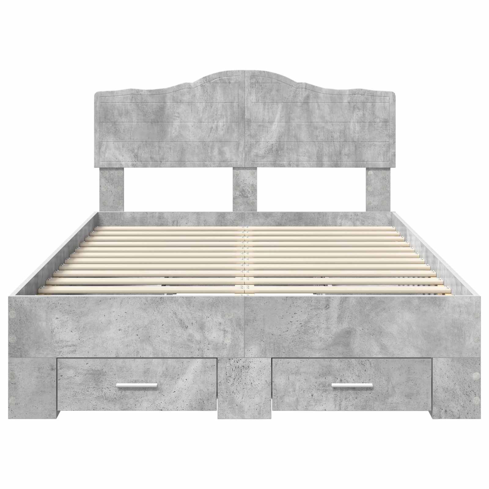 Struttura del letto con testiera Grigio cemento 120 x 190 cm | homemem39