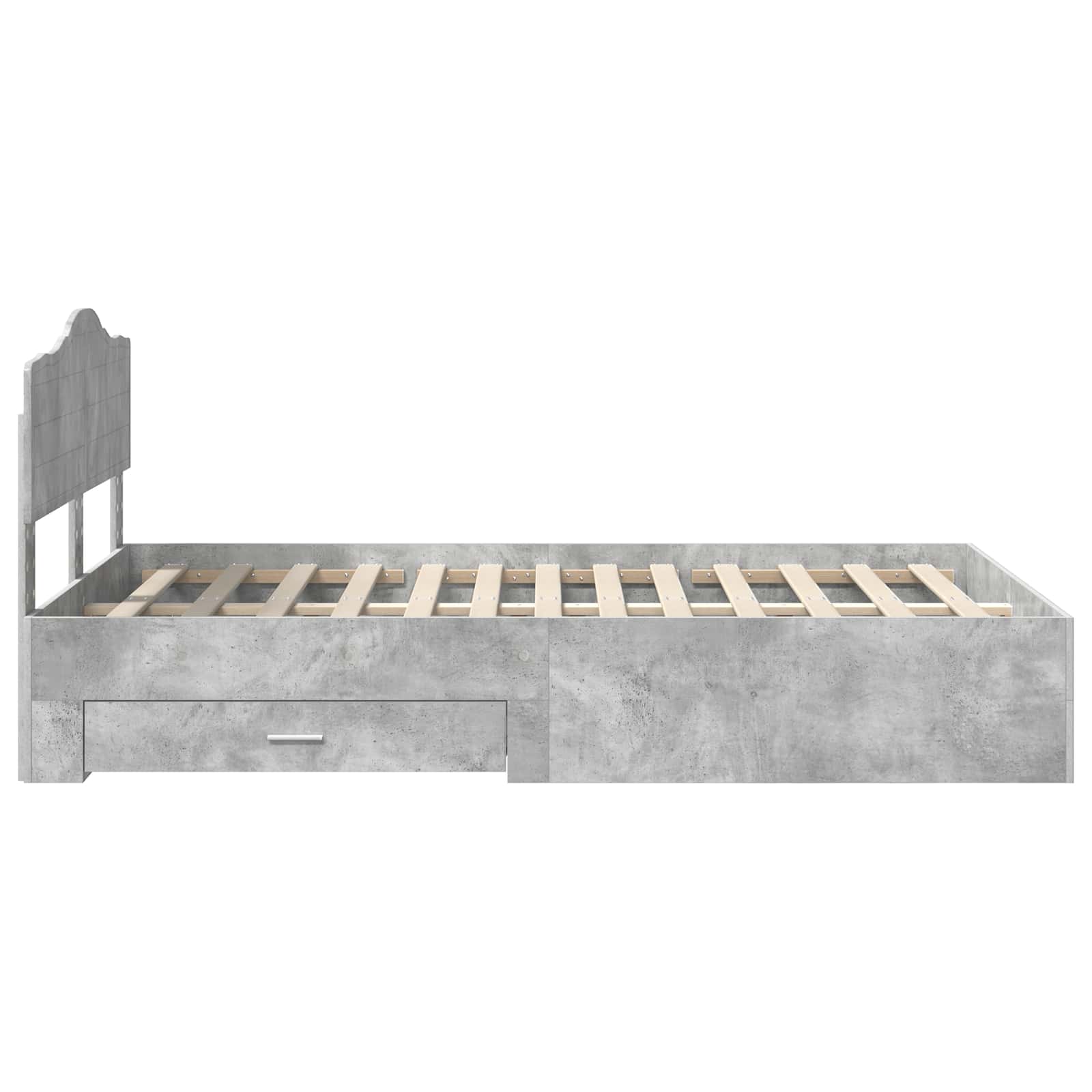Struttura del letto con testiera Grigio cemento 120 x 190 cm | homemem39