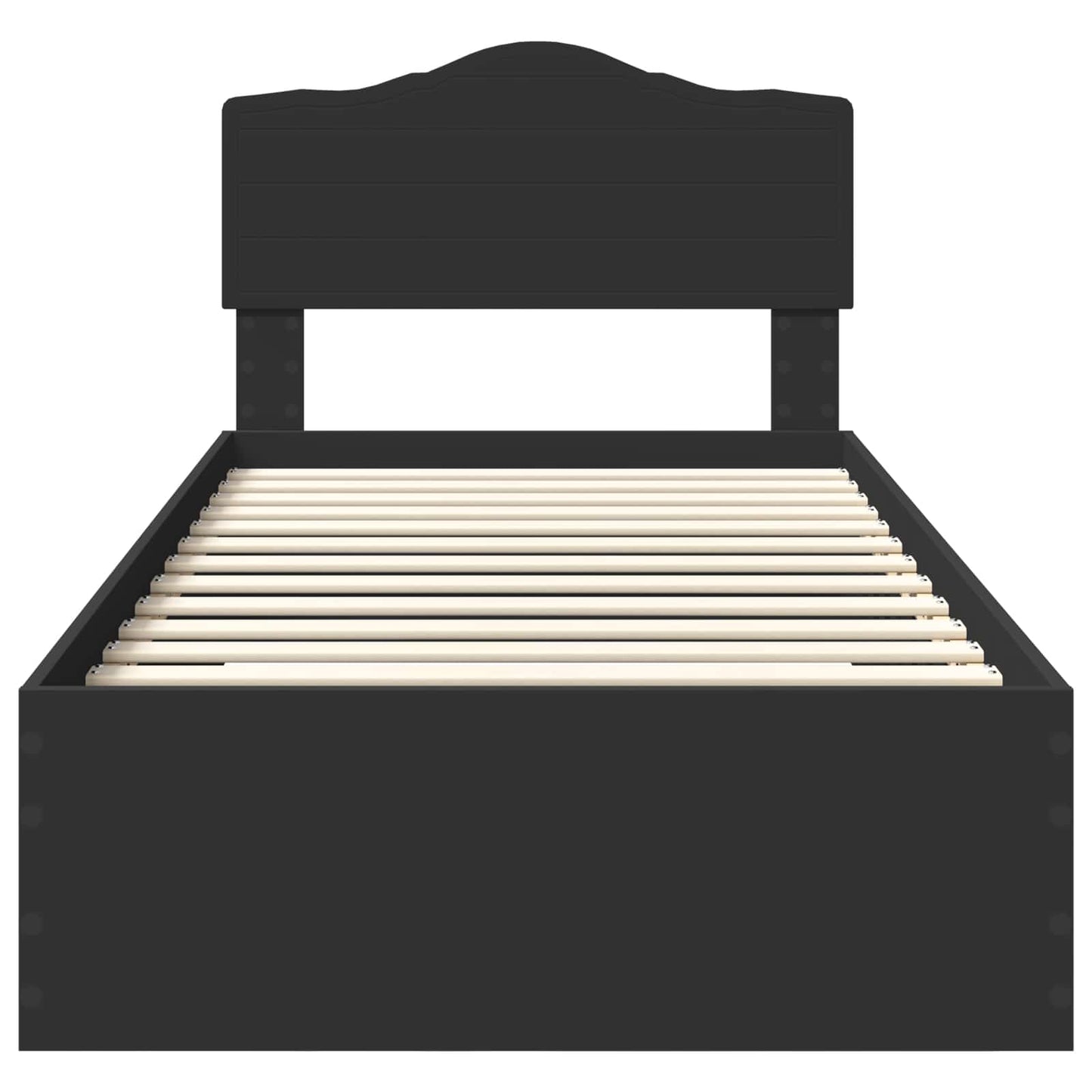 Struttura del letto Nero 100 x 200 cm Legno multistrato | homemem39