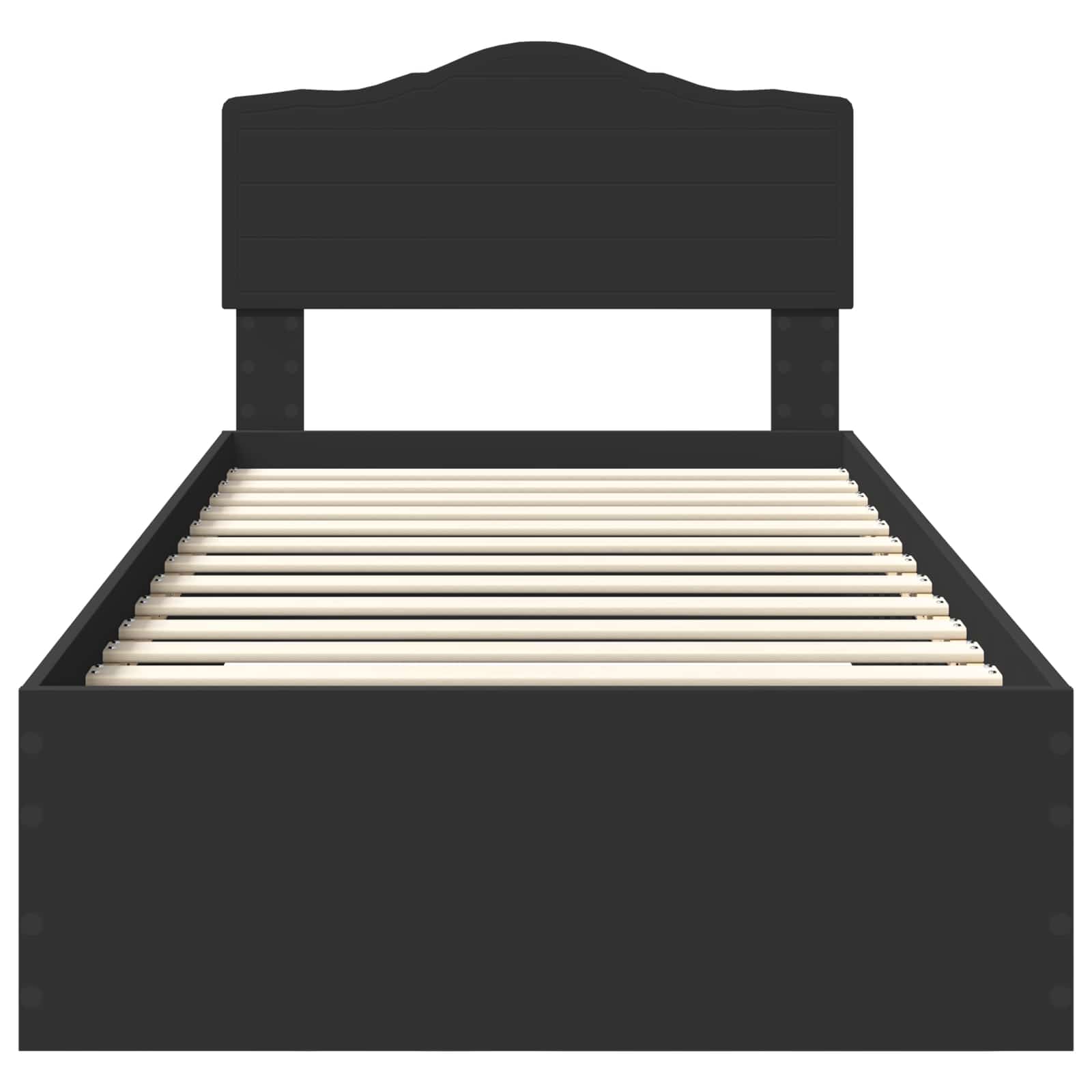 Struttura del letto Nero 100 x 200 cm Legno multistrato | homemem39