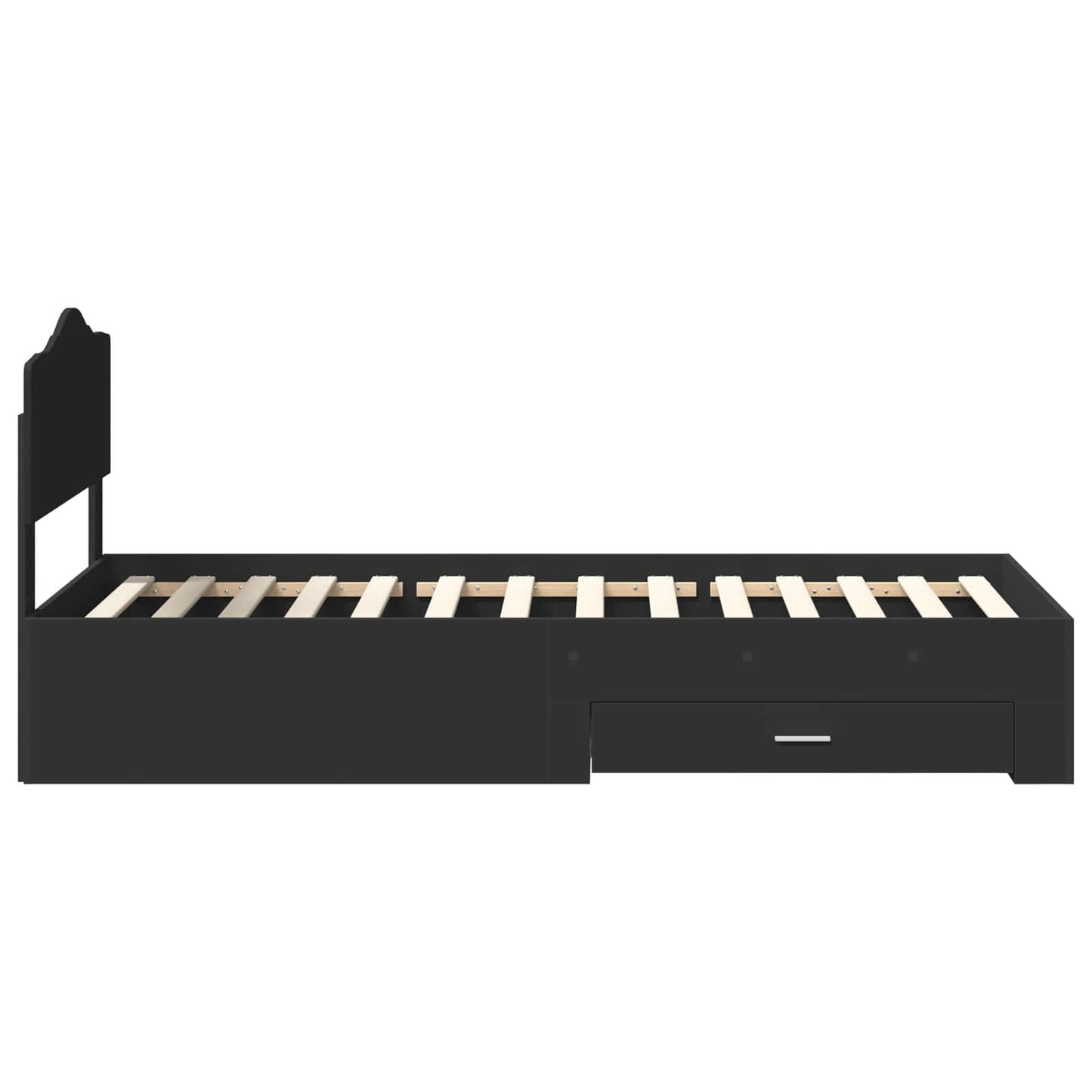 Struttura del letto Nero 100 x 200 cm Legno multistrato | homemem39