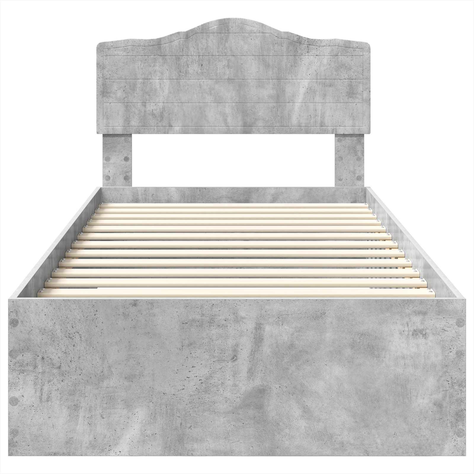 Struttura del letto con testiera Grigio cemento 100 x 200 cm | homemem39