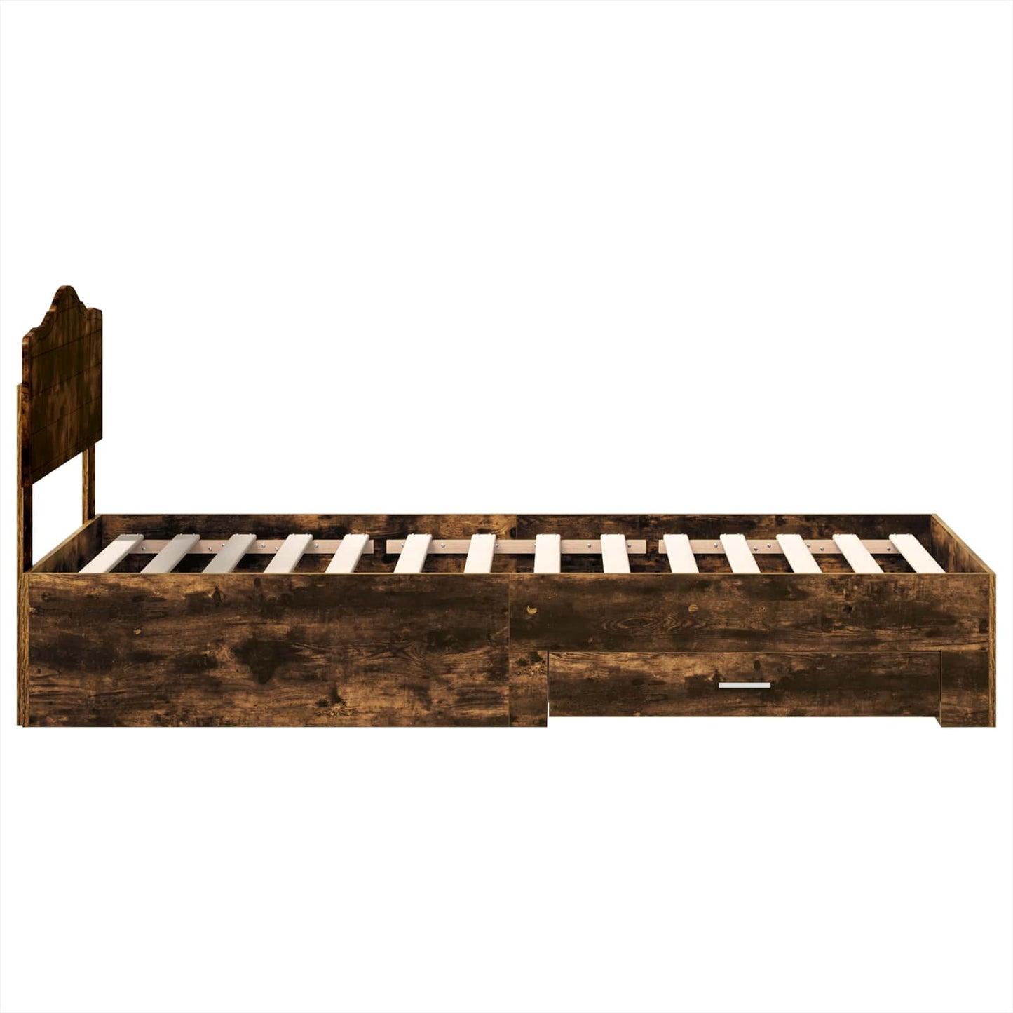 Struttura del letto Rovere fumé 100 x 200 cm Legno multistrato | homemem39